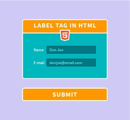 picture of label tag in html
