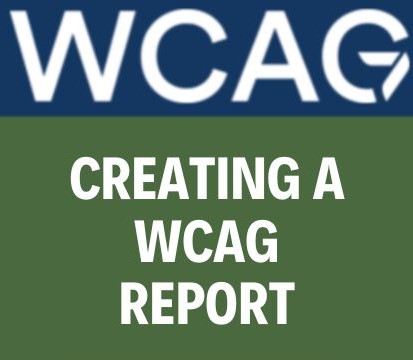 Creating a WCAG report