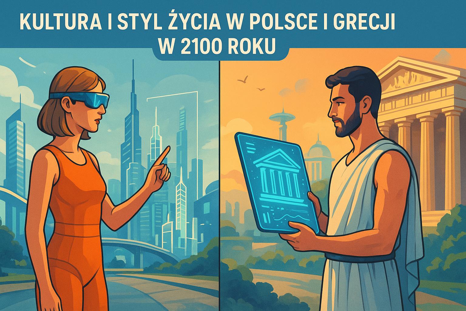 Culture and Lifestyle in Poland and Greece in the Year 2100